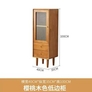 Armoire de rangement latérale moderne en bois de chêne massif avec 1 porte haute pour salon, meubles de maison, modèle <span class=keywords><strong>Gorange</strong></span>/ODM B3102 - Product Image 3