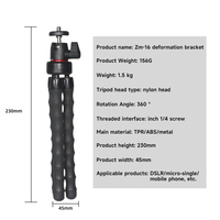 KAZHI Aluminium Opvouwbaar Mini Camera Statief Uitschuifbaar Flip Lock Draagbaar Flexibel Bureautelefoonhouder voor Video-opnames
