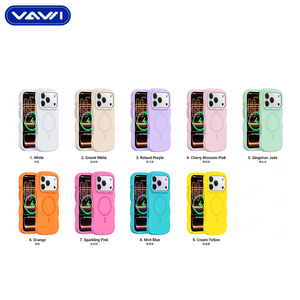 Funda Magnética de Silicona para Teléfono VAWI V-S06, Diseño Original, Lujosa y Moderna, Color Sólido Ondulado, para iPhone 16 17 Pro Max - Product Image 2