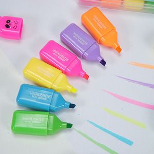 Juego de Marcadores con Forma de Osito de Dibujos Animados, 6 Colores, para Estudiantes, para Resaltar Puntos Clave - Product Image 5