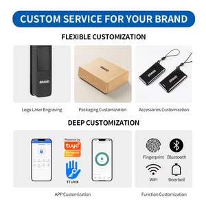 Oyo Đa Chức Năng Thông Minh Điện Tử Cửa Khóa Điện Kỹ Thuật Số Mật Khẩu Thông Minh Xử Lý Sinh Trắc Học Vân Tay Cửa Khóa - Product Image 6