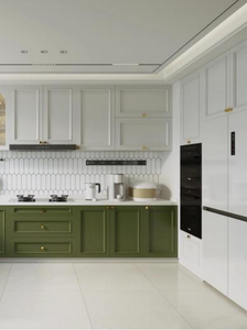 Gabinetes de Cocina Modernos Estilo Shaker SANTOPOVA, Tablero de Melamina y MDF, Base para Fregadero y Mueble de Esquina para Apartamento o Villa - Product Image 3