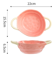 Plateau en céramique pour la maison, pour la présentation de fruits lors de fêtes, assiette en porcelaine personnalisable