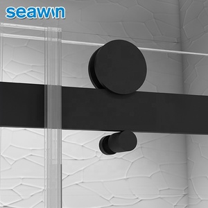 Porte <span class=keywords><strong>de</strong></span> <span class=keywords><strong>douche</strong></span> coulissante moderne sans cadre en <span class=keywords><strong>verre</strong></span> trempé <span class=keywords><strong>pour</strong></span> salles <span class=keywords><strong>de</strong></span> bain et hôtels-villas – Écologique - Product Image 4