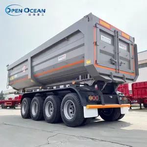 Hydraulic Rear End Tipper Trailers Load 60-100ton Sand Stone 3 45Axles 40 Cubic Meter Dumper Semi Truck Dump Trailers