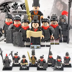 KT1088 Ancient China Emperor Qin Shi Huang Terracotta Warriors weapon armor Mini Action figures Building Blocks Toys Child GiftS