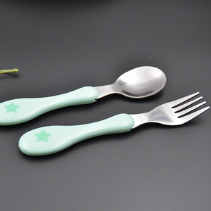 Ensemble de couverts pour enfants avec poignée en ABS, couteau, <span class=keywords><strong>fourchette</strong></span> et cuillère pour repas, vaisselle pour bébés et enfants - Product Image 2