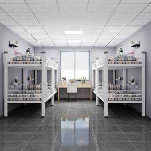 Literas de hierro y metal con logotipo personalizado, tamaño de color, sin pernos, diseño moderno, cama de acero con escalera para adultos, cama alta - Product Image 6