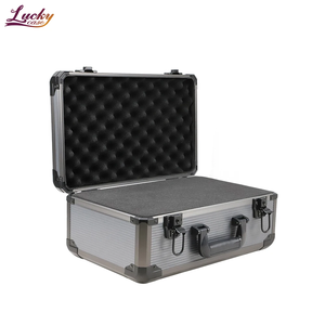 Aluminum <strong>Case</strong> with Customizable Foam Insert Hard Shell Carrying <strong>Case</strong> Portable Protective Storage Tool Box for Travel - Product Image 5