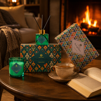 Diffuseur de parfum sans flamme fait main avec bougies votives en cire de soja, coffret cadeau de luxe pour hôtels, bars et fêtes d'Halloween