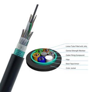 Cable de <span class=keywords><strong>Fibra</strong></span> Óptica para Exteriores Gcabling FTTH <span class=keywords><strong>Adss</strong></span> Blindado de <span class=keywords><strong>24</strong></span> Núcleos 24f G.652 Monomodo, Diámetro de 4 km, Precio para Exteriores - Product Image 1