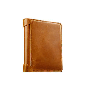 Portefeuille court pour homme Andong avec blocage RFID, en cuir de vache véritable rétro, porte-cartes pour hommes, portefeuilles, sac à main - Product Image 3