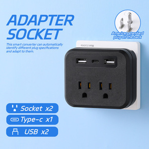 Regleta de Enchufes con Convertidor de Voltaje Americano Estándar de 110V, Carga Rápida USB+Tipo-C, 2 Tomas de CA, 2 Puertos USB A y 1 Puerto USB C - Product Image 2