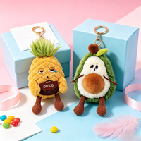 Stylo gel personnalisé OEM ODM avec pendentif en peluche, amusant, ananas, avocat, papeterie étudiante, anti-stress, breloque de sac en forme de fruit, petit objet suspendu