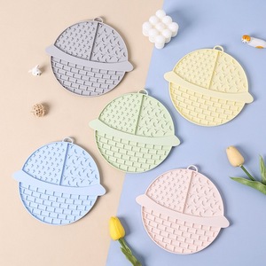 Creative Cartoon Pet Silicone Licking <b>Mat</b> Rounded Non-Slip Slow Feeding <b>Mat</b> For <b>Cat</b> Home Use - Product Image 1