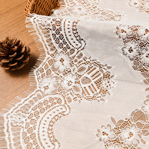 Tela Bordada con Encaje Francés Floral, Color Personalizable para Vestidos, Velos de Novia, Adornos de Boda, Flecos de Pestañas Naturales - Product Image 2