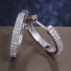 Minimalist Sparkling Earrings for Women Elegant Versatile Daily Fashion Ear Jewelry - Product Image 3