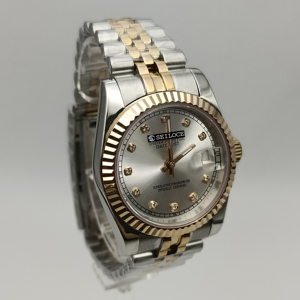 Montre à mouvement mécanique japonais NH35 avec boîtier en acier inoxydable et cadran en diamant, style business de luxe - Product Image 3