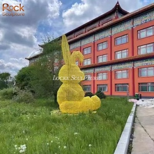 รูปปั้นสัตว์ขนาดสั่งทำ ของตกแต่งบ้าน รูปปั้นยีราฟสแตนเลส - Product Image 4