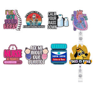 Porte-badge en caoutchouc pour infirmières, série médicale, style personnalisé en gros, accessoires de décoration de bureau, porte-badge - Product Image 4