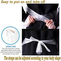 Apron Plastik PE Sekali Pakai Murah Grosir Pabrik, Tahan Lama, Anti Minyak, Tahan Air, Tanpa Lengan, Untuk Dapur, Kebersihan, dan Pengecatan
