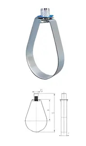 Cabides de metal galvanizado para tubos, cabides em forma de pares, braçadeiras em aço carbono, preço baixo