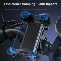 Support de téléphone flexible pour guidon de moto, scooter électrique, vélo, en ABS+PC antichoc de haute qualité