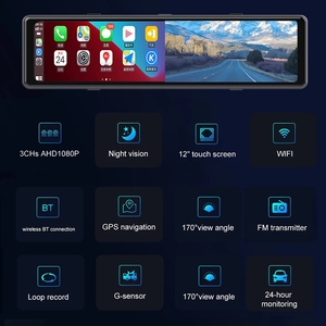 3Dash Cam Với 1080P Màn Hình Loại Carplay & Android Tự Động Tương Thích Wifi Vòng Lặp Ghi Âm Ứng Dụng Điện Thoại - Product Image 4