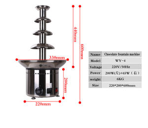 <span class=keywords><strong>Fontaine</strong></span> de chocolat professionnelle à 4 couches, appareil en cascade, pot chaud, sauce sésame - Product Image 5