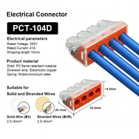 Mini conector de cableado de cable rápido de fábrica original conector de terminal rápido enchufable compacto universal