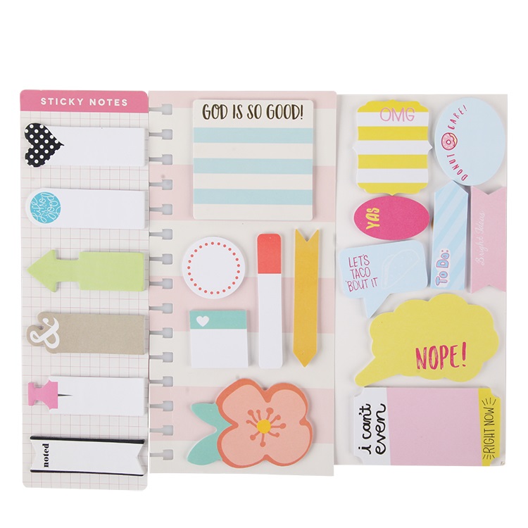 Клейкие заметки Beifa SK0019 превосходного качества с милым животным принтом, блокнот для записей разных форм