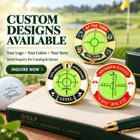 Niveau à bulle pour green de golf, direct usine, en stock, accessoire de putting portable pour les magasins professionnels et les événements de golf