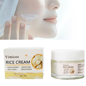 Crema de arroz orgánica de 50g personalizada 2025 con ingredientes de ácido hialurónico, gran oferta, crema hidratante suavizante reparadora de colágeno - Product Image 1