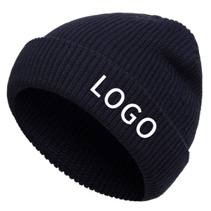 Bán Buôn Nhãn Hiệu Riêng Tùy Chỉnh Vá Ngắn Cuff Knit Hat Trawler Docker Skull Cap Ngư Dân Beanie Logo Người Đàn Ông Phụ Nữ Mũ Nón 100% - Product Image 1
