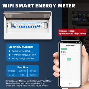 Interrupteur WiFi miniature intelligent 63A 1P avec protection contre les surcharges de consommation, fonctions de commande vocale et application Tuya - Product Image 6