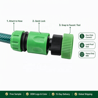 1/2 "Hızlı Bağlantı Bahçe Hortumu Bağlantısı ABS Push-Fit Su Borusu Adaptörü Musluk Sulama Onarımı için DIN Standardı