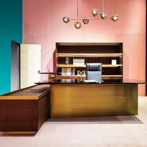 Escritorios de Oficina Modernos de Madera Contrachapada de Melamina, Diseño Simple y Elegante, al Mejor Precio - Product Image 2