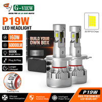 Ampoule de phare LED P19W H4 à trois faces, directement de l'usine, avec emballage personnalisé et logo exclusif, vente en gros de pièces d'éclairage automobile