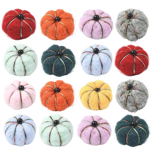 Decorazioni in Feltro a Forma di Zucca per Halloween e Natale, Piccole Zucche in <span class=keywords><strong>Lana</strong></span> per Decorazioni Domestiche, Alberi, Pareti e Feste - Product Image 2