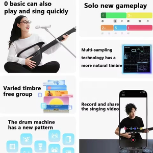 กีตาร์ไฟฟ้า LiberLive C2 Fretless Basswood พร้อมระบบเล่นดนตรีประกอบอัจฉริยะ รองรับการเล่นคอร์ดอัตโนมัติและการร้องเพลง - Product Image 2