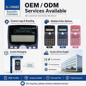 Calculatrice scientifique FX-100MS, alimentée par piles bouton, en plastique, 240 fonctions, 100MS, papeterie, piles AAA pour examen <span class=keywords><strong>BAII</strong></span> Plus - Product Image 1