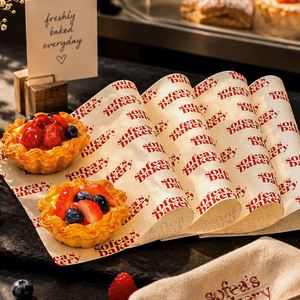 Custom Logo Eco-Friendly Food Grade Oil Proof Greaseproof Wax Coated Baking <b>Paper</b> Disposable Waterproof <b>Wrapping</b> Cake Bread - Product Image 4