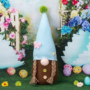 Easter & <b>Spring</b> Fabric Gnome Couple <b>Decor</b> Ornament - Product Image 2