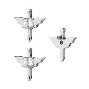 ต่างหูเจาะกระดูกอ่อนแบบไฮโปอัลเลอร์เจนิก ทำจากเซอร์คอน ขนาด 16G ผลิตจากไทเทเนียมทางการแพทย์ F136 เหมาะสำหรับงานแต่งงาน เครื่องประดับเจาะร่างกาย ต่างหูเจาะริมฝีปาก ต่างหูแบบห่วง - Product Image 5