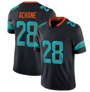 Vente en gros Miami Rivalries Meilleure Qualité # 10 Tyreek Hill # 28 Achane # 1Tua Tagovailoa # Maillot de football américain brodé 13 Marino - Product Image 3