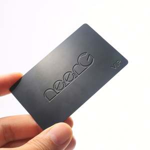 High Quality Thick <b>Black</b> Aluminum <b>Metal</b> Blank Business Cards Anodized - Product Image 1