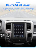 CARUPEZ Stereo Mobil Android 9.7 inci GPS untuk Dodge Ram 1500/2500/3500 2013-2018 Model Vertikal Tesla 8 Core 7862S GPS DSP