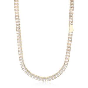 Personalized Hip Hop Jewelry 6mm Wide Double Rows Zircon Diamond Tennis Necklace Bling CZ <b>Iced</b> <b>Out</b> Tennis <b>Chain</b> for Women Men - Product Image 4