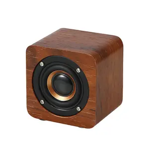 Portable en bois Bt extérieur sans fil Subwoofer basse Blue Tooth Mini haut-parleurs de musique Bluetooth pour téléphone intelligent ordinateur portable