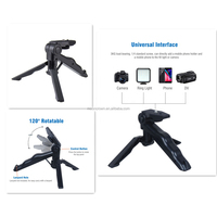 Caméra Vidéo Shotgun Microphone tir Vlogging Kit support pour téléphone portable trépied support pour téléphone avec lumière LED et microphone
